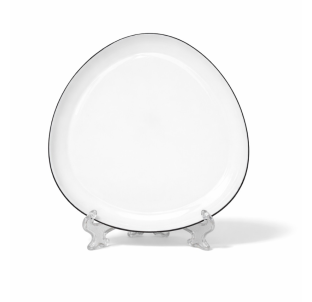 30177-00 Тарілка 10\' , чорний кант - фото