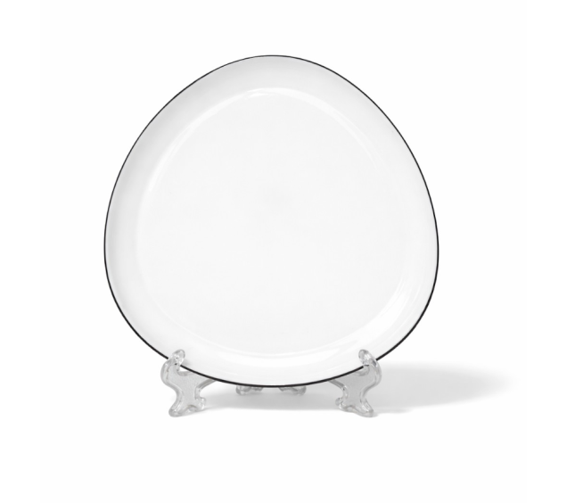 30177-00 Тарілка 10\' , чорний кант - фото