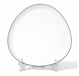 30178-00 Тарілка 12\'  чорний кант - фото