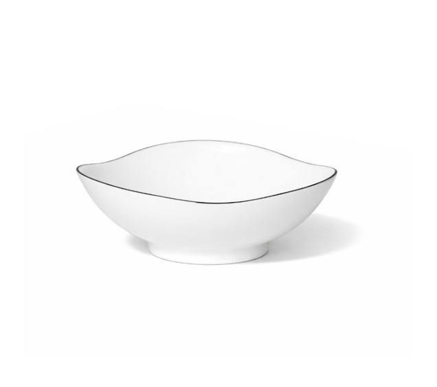 30180-00 Салатник 7\' , чорний кант 450мл - фото