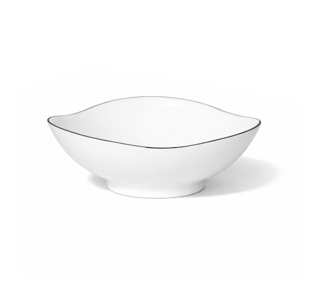 30181-00 Салатник 8\' , чорний кант 650мл - фото