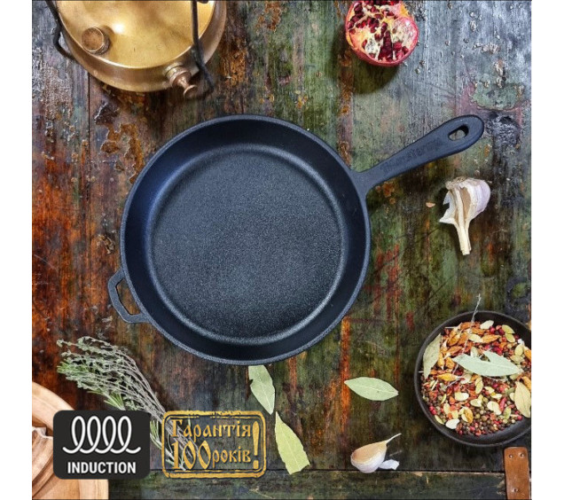 Т2013 Сковорода чавунна 24*4см - фото