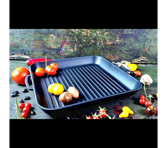 Т309 Сковорода чавунна 35*35*4 квадратна (гриль) - фото 1