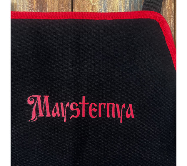 MS506 Фартух універсальний чорний з червоним 68*90 см - фото 1