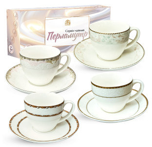 15104 Сервіз чайний 12пр.  "Перламутр" 250 мл - фото