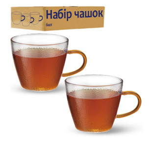 202-10 Набір чашок 6шт Крапочки (120мл) - фото